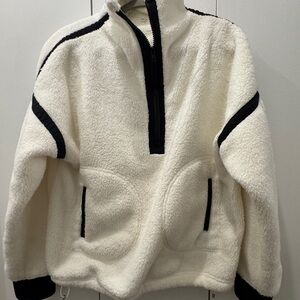 Amazon Women's Teddy Jacket - Cream and Black